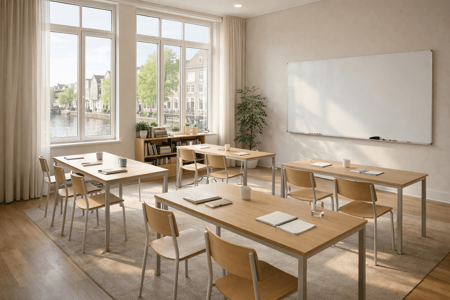 Classroom with canal view