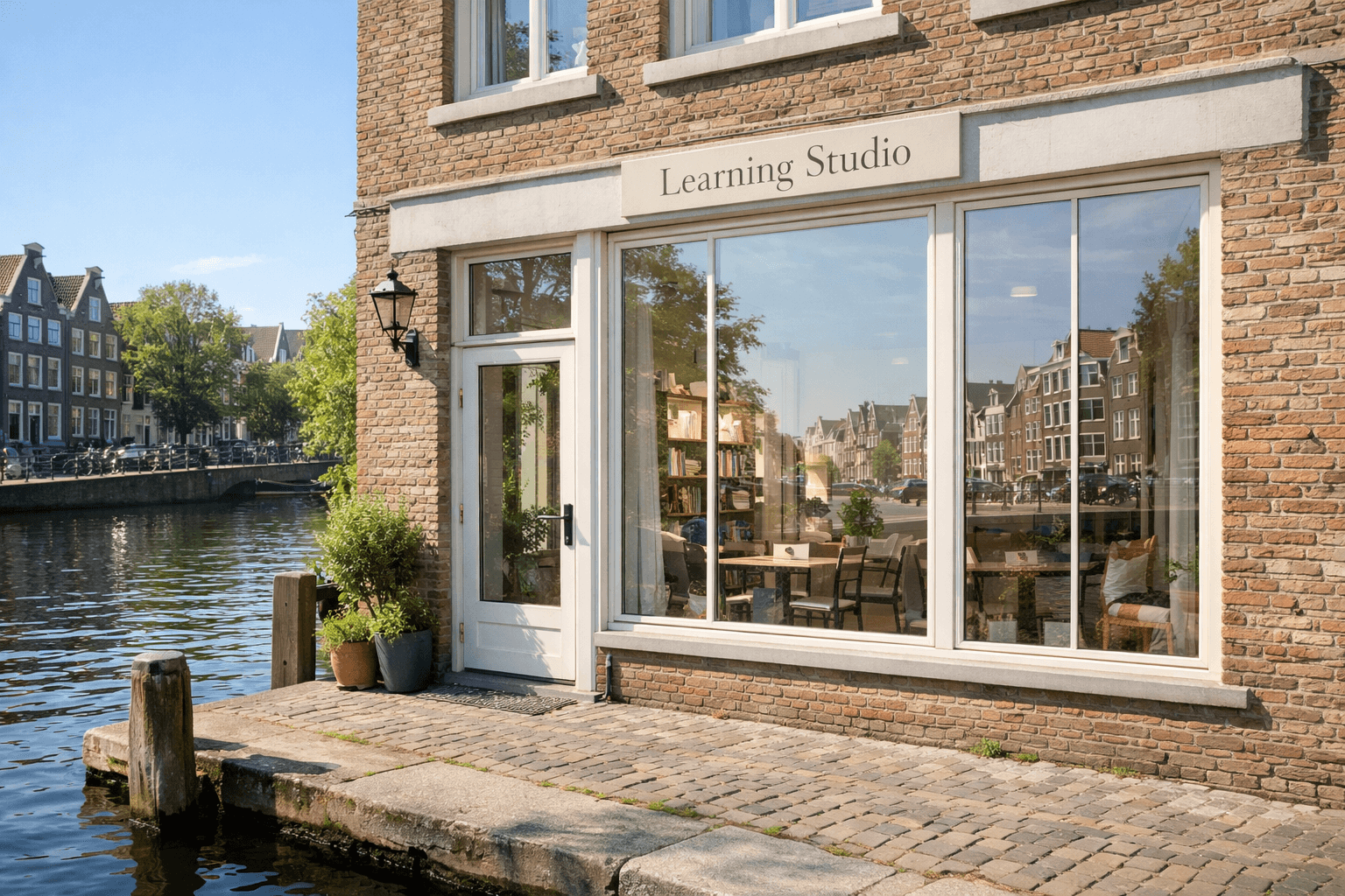 Learning studio by the Amsterdam canal